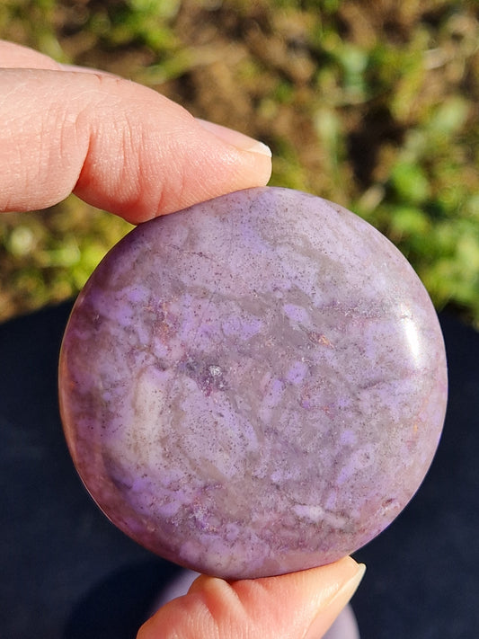 Galet plat Jadéite lilas ou jade violet (à choisir)