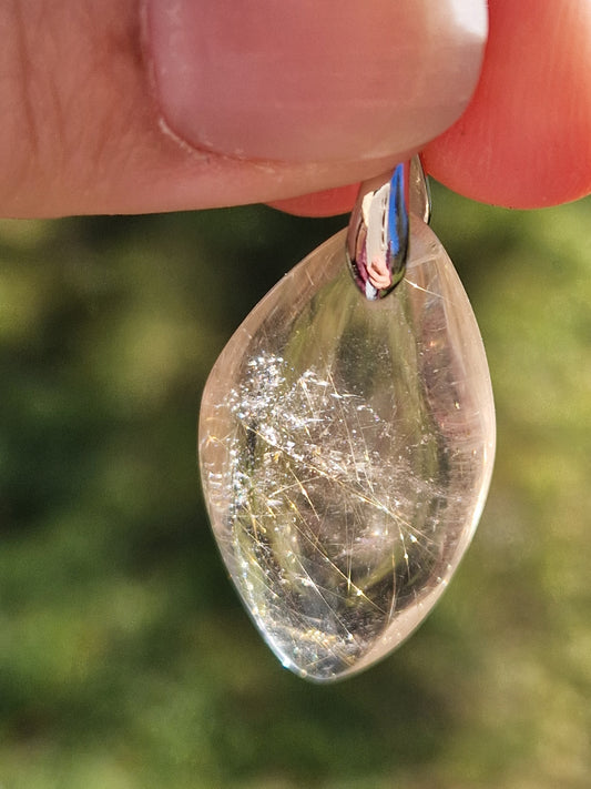 Pendentif Quartz rutile H