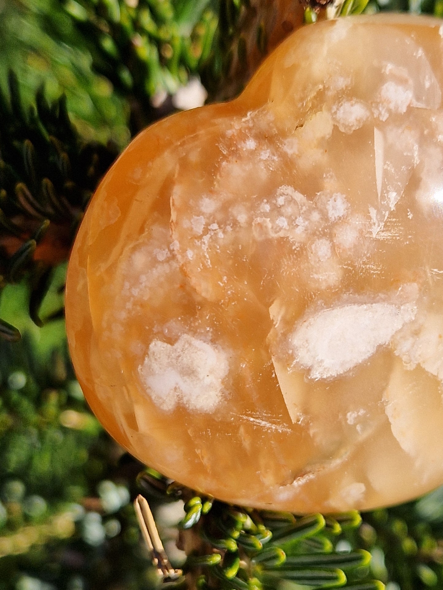 Cœur Agate fleurs de cerisier C