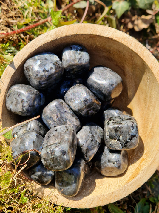 Pierre roulée Larvikite