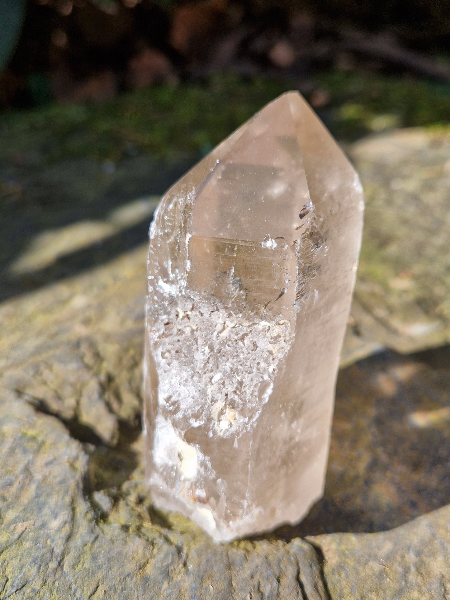 Pointe double semi brute Quartz fumé A