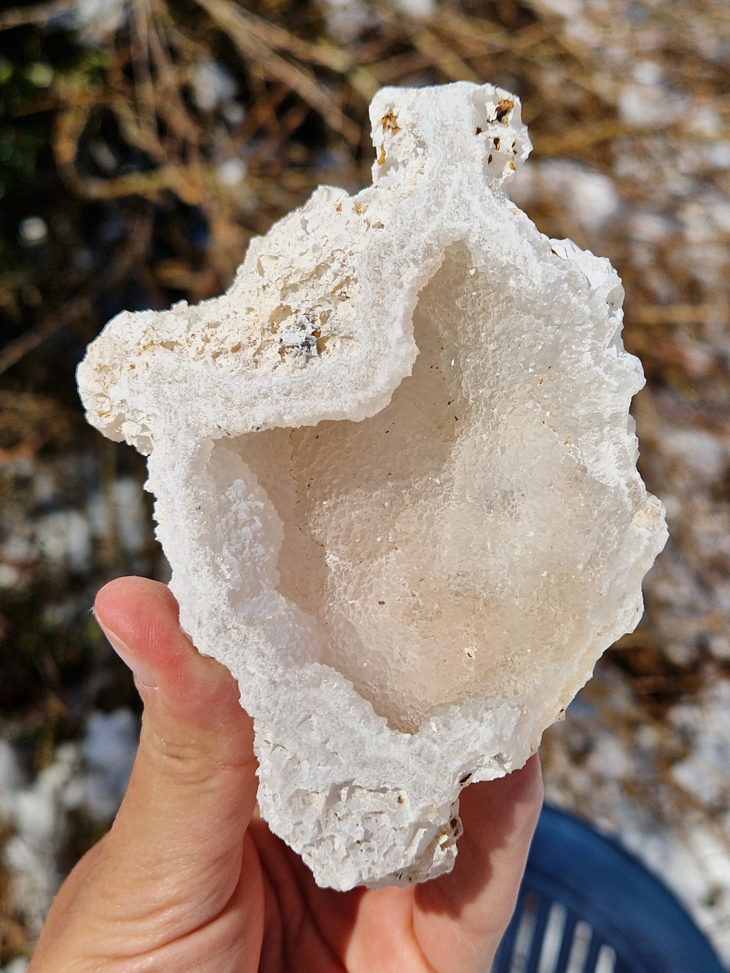 Lot 2 demi Géodes de Calcédoine française n°8