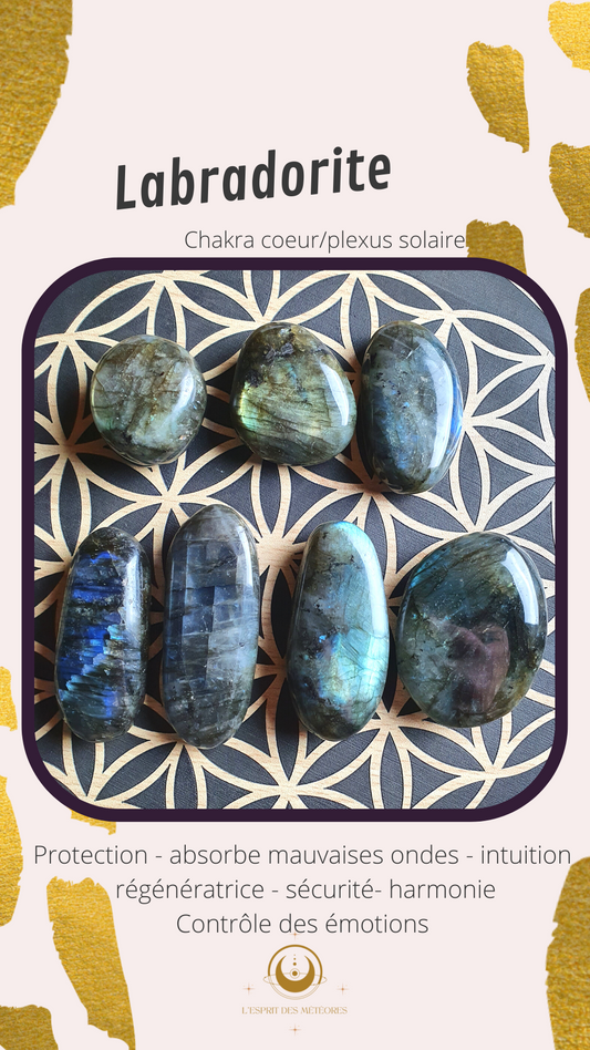 Pierre roulée Labradorite arc en ciel extra