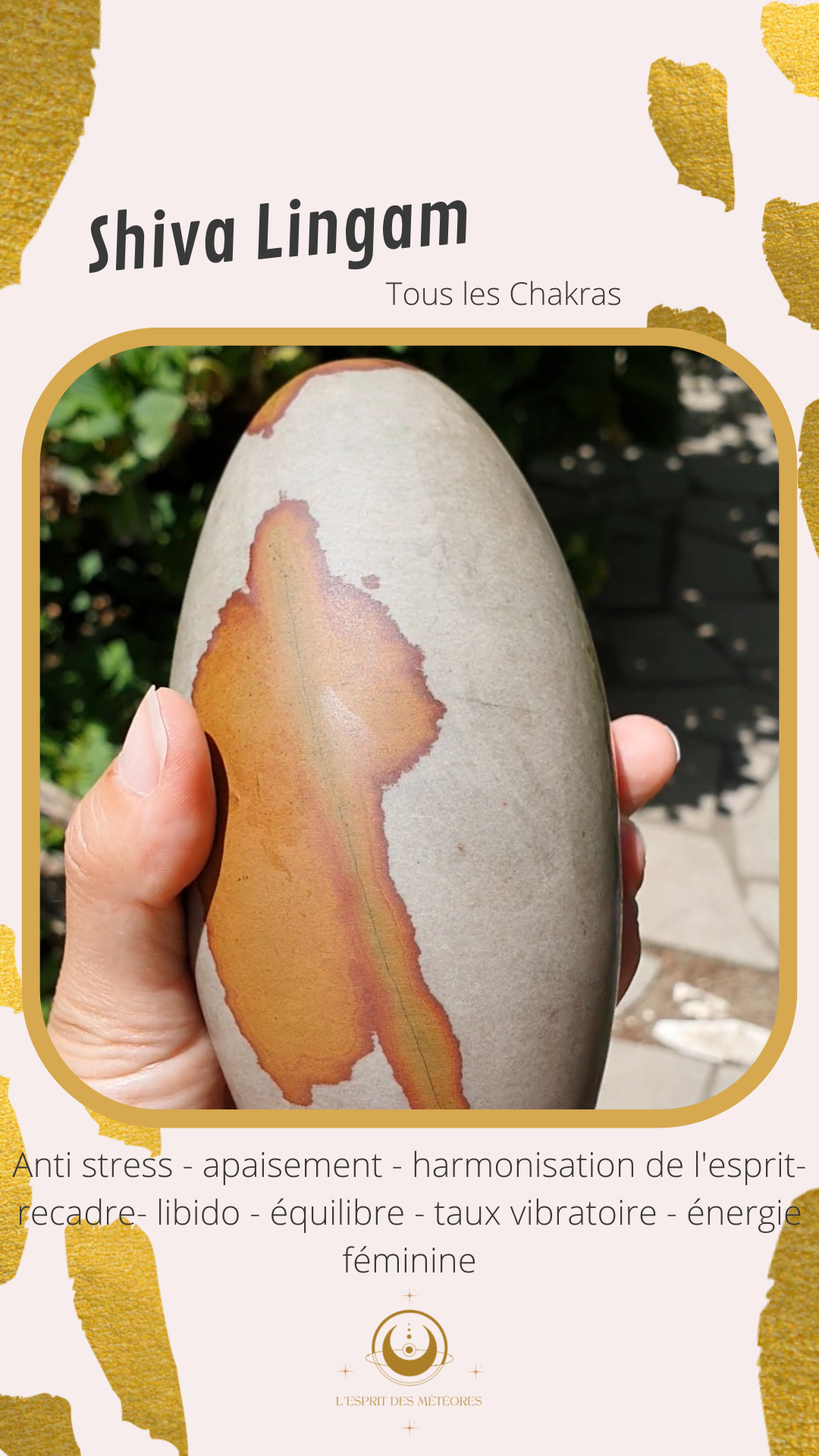 Pendentif pointe Shiva Lingam (à choisir)