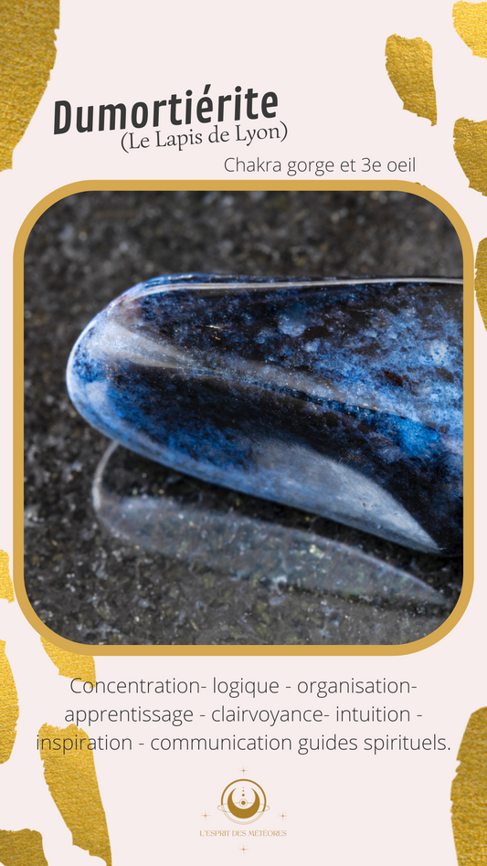 Pierre roulée Dumortiérite