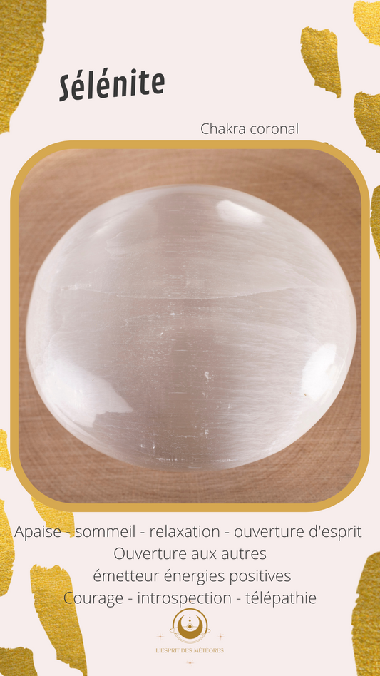 Pendentif sphère Sélénite