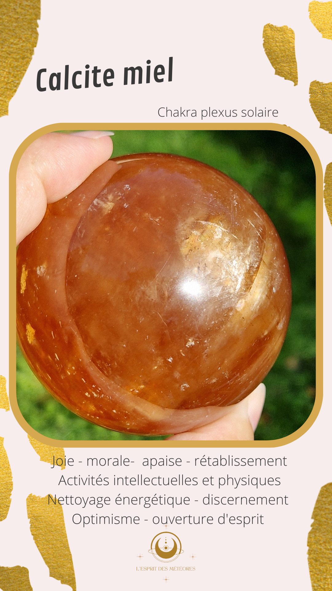 Sphère Calcite miel n°2