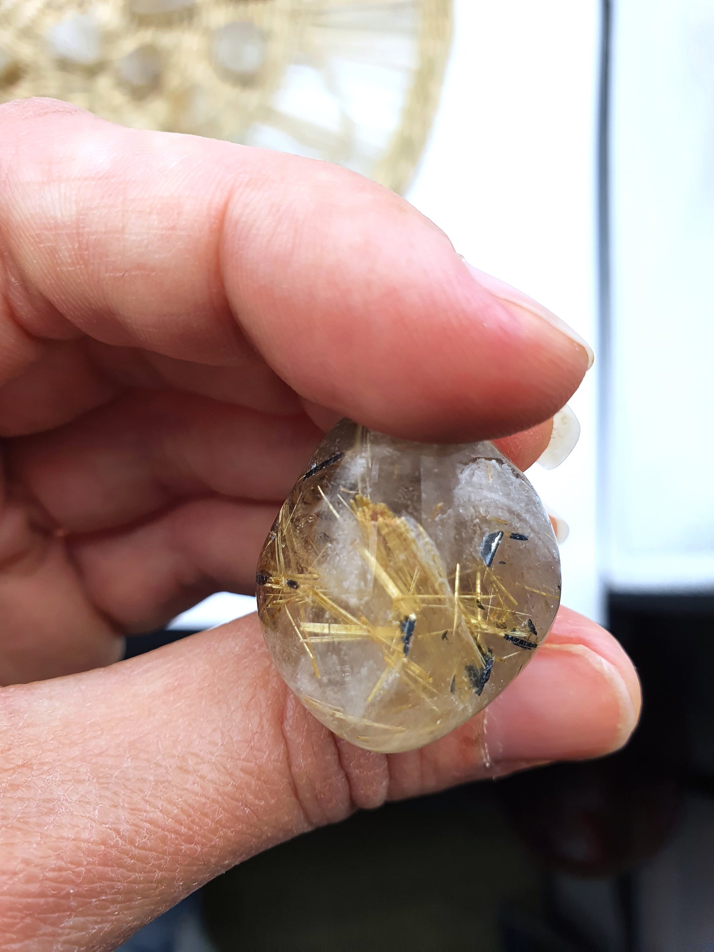 Pierre roulée Quartz rutile