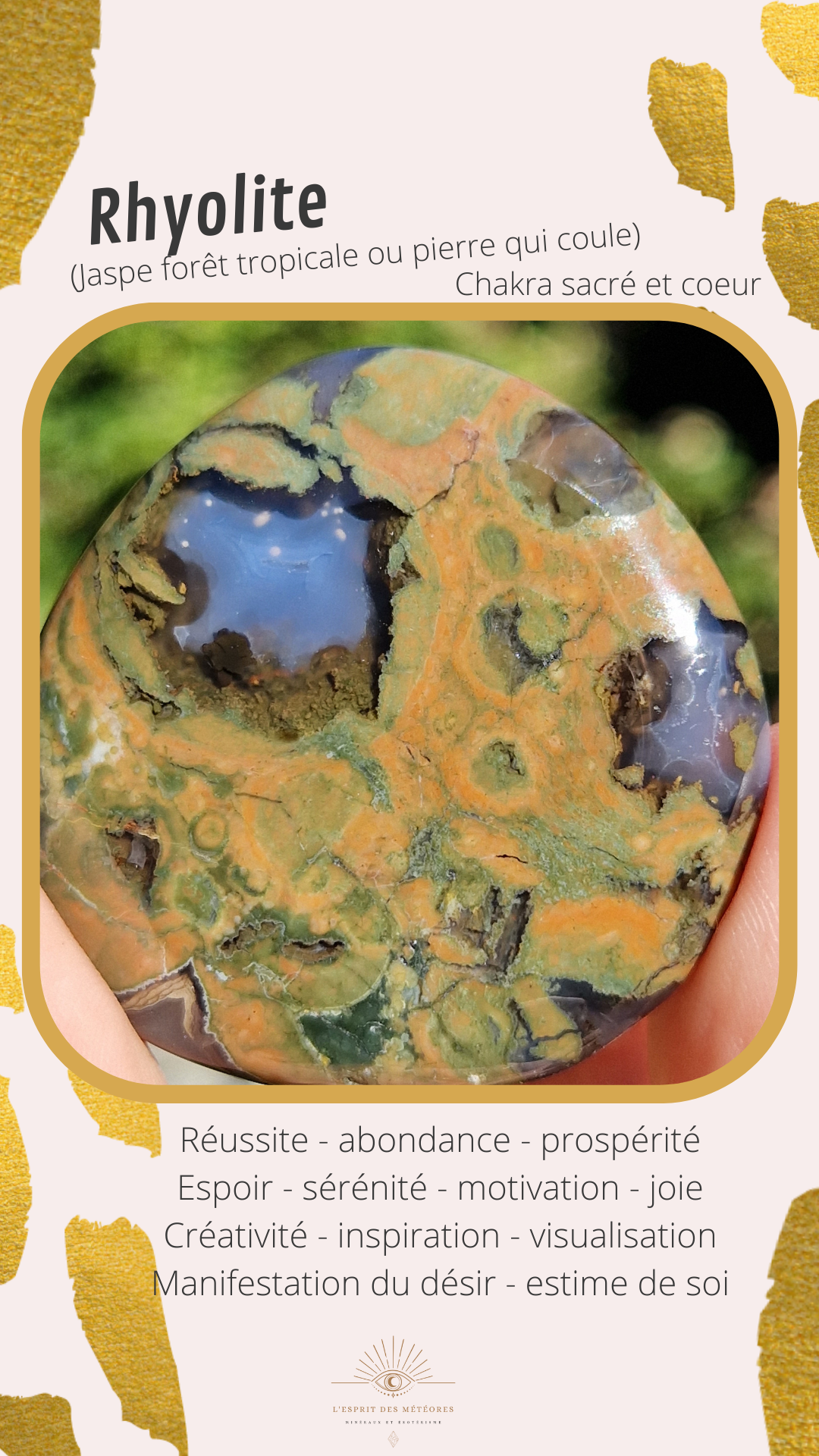 Bracelet Rhyolite et Agate fleurs