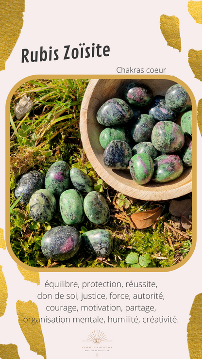 Pendentif exceptionnel en Zoïsite à Rubis de Tanzanie