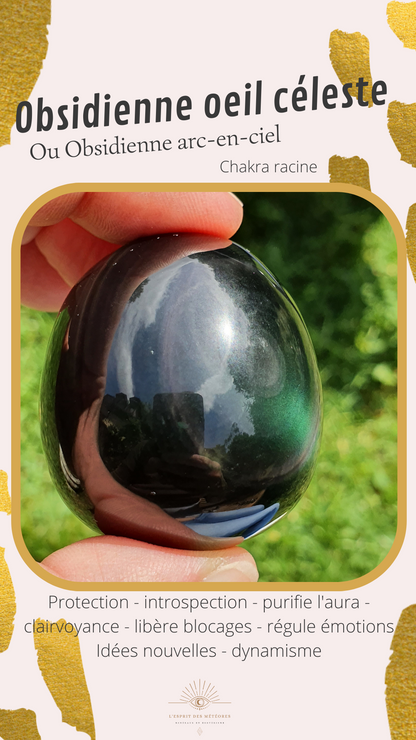 Pendentif Obsidienne Oeil Céleste (à choisir)