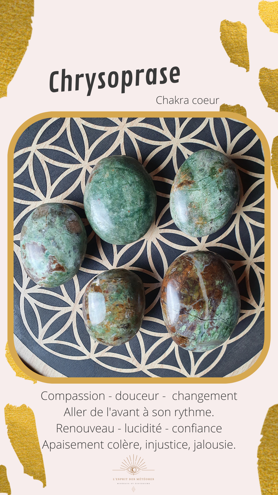 Coffret Agate mousse et Chrysoprase