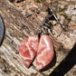 Boucles d'oreilles triangle en Rhodochrosite