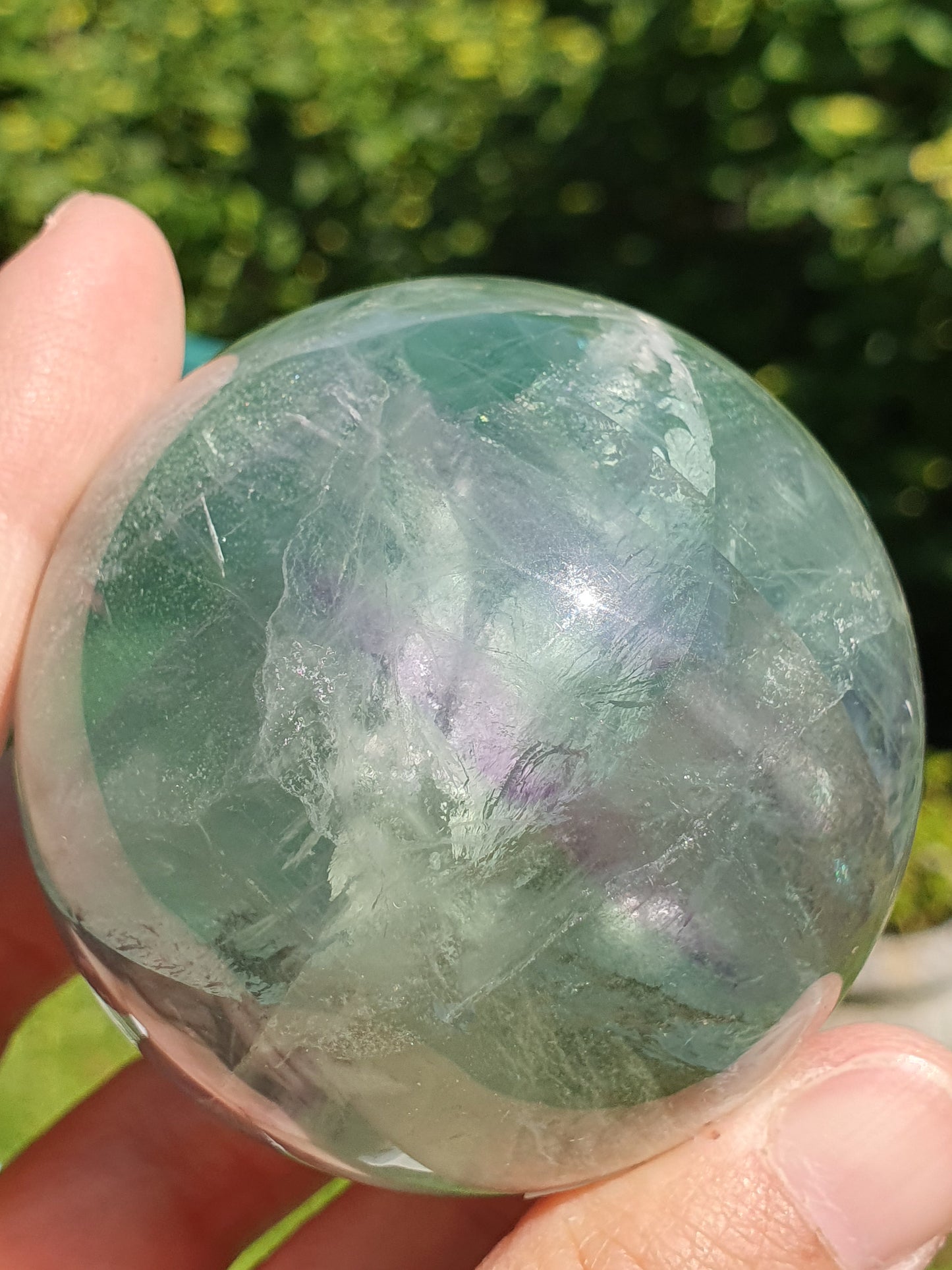 Sphère Fluorite arc en ciel M