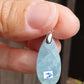Pendentif Aigue-marine sur bélière en argent (à choisir)