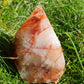 Pointe semi brute Quartz Hématoïde rouge G