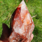 Pointe semi brute Quartz Hématoïde rouge C