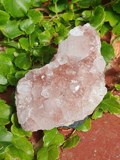 Apophyllite sur Heulandite rose