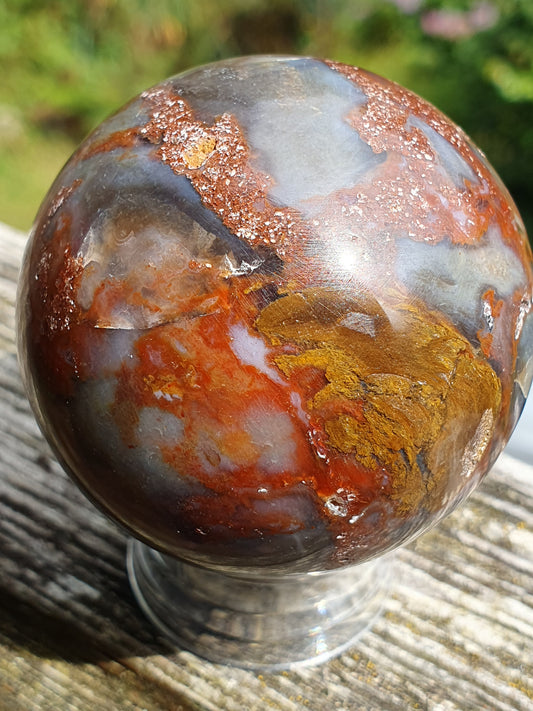 Sphère Bois fossile B1 Madagascar