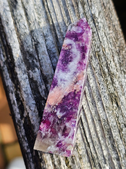 Pointe Lépidolite et Tourmaline rose A