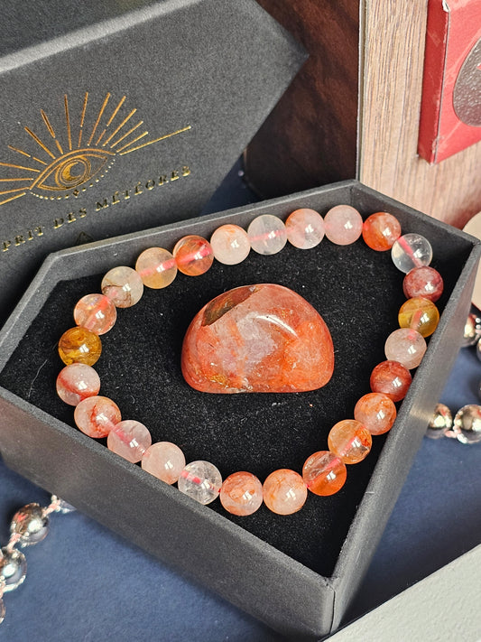 Coffret Quartz hématoïde rouge