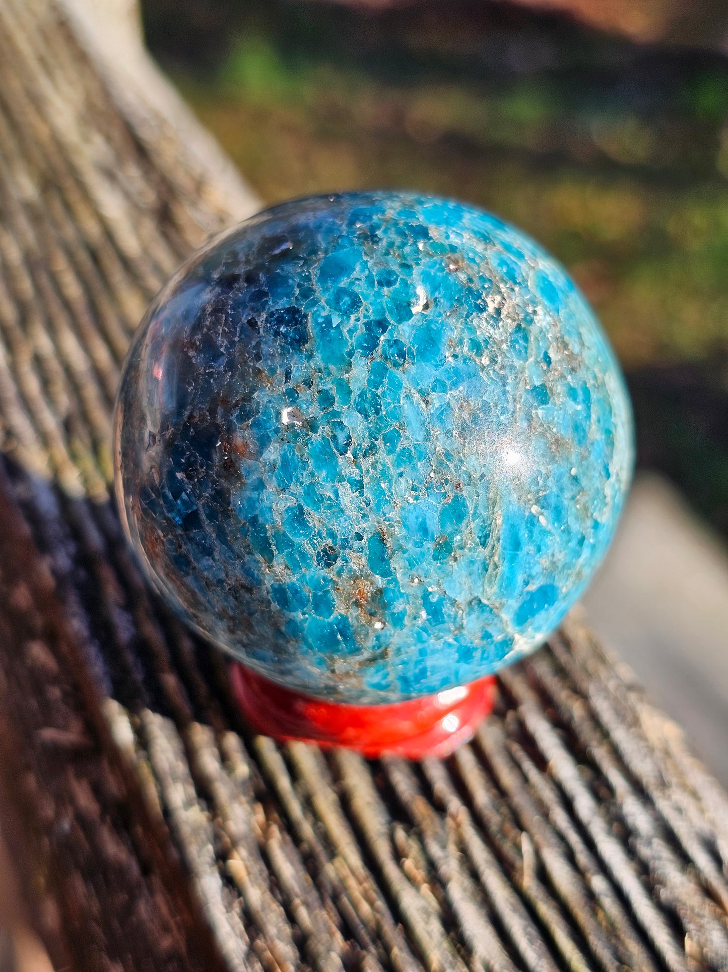 Sphère Apatite bleue