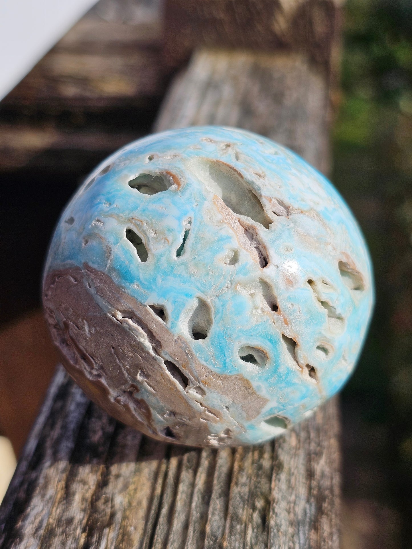 Sphère Aragonite bleue n°2