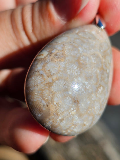 Pendentif Corail Fossile n°3