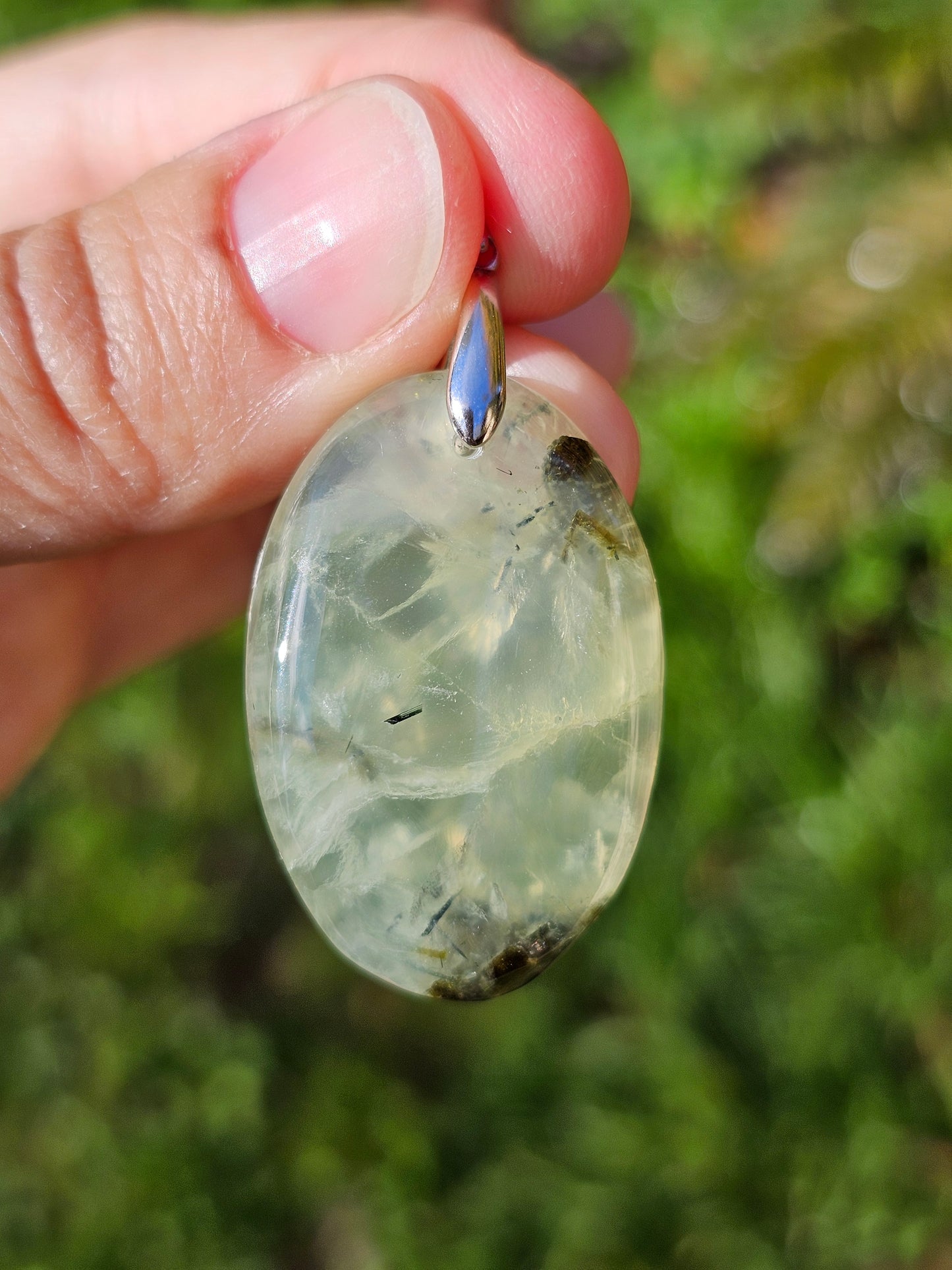 Pendentif en Prehnite P1