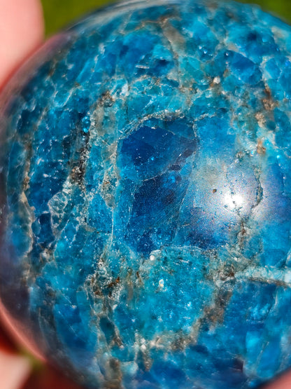 Sphère en Apatite bleue