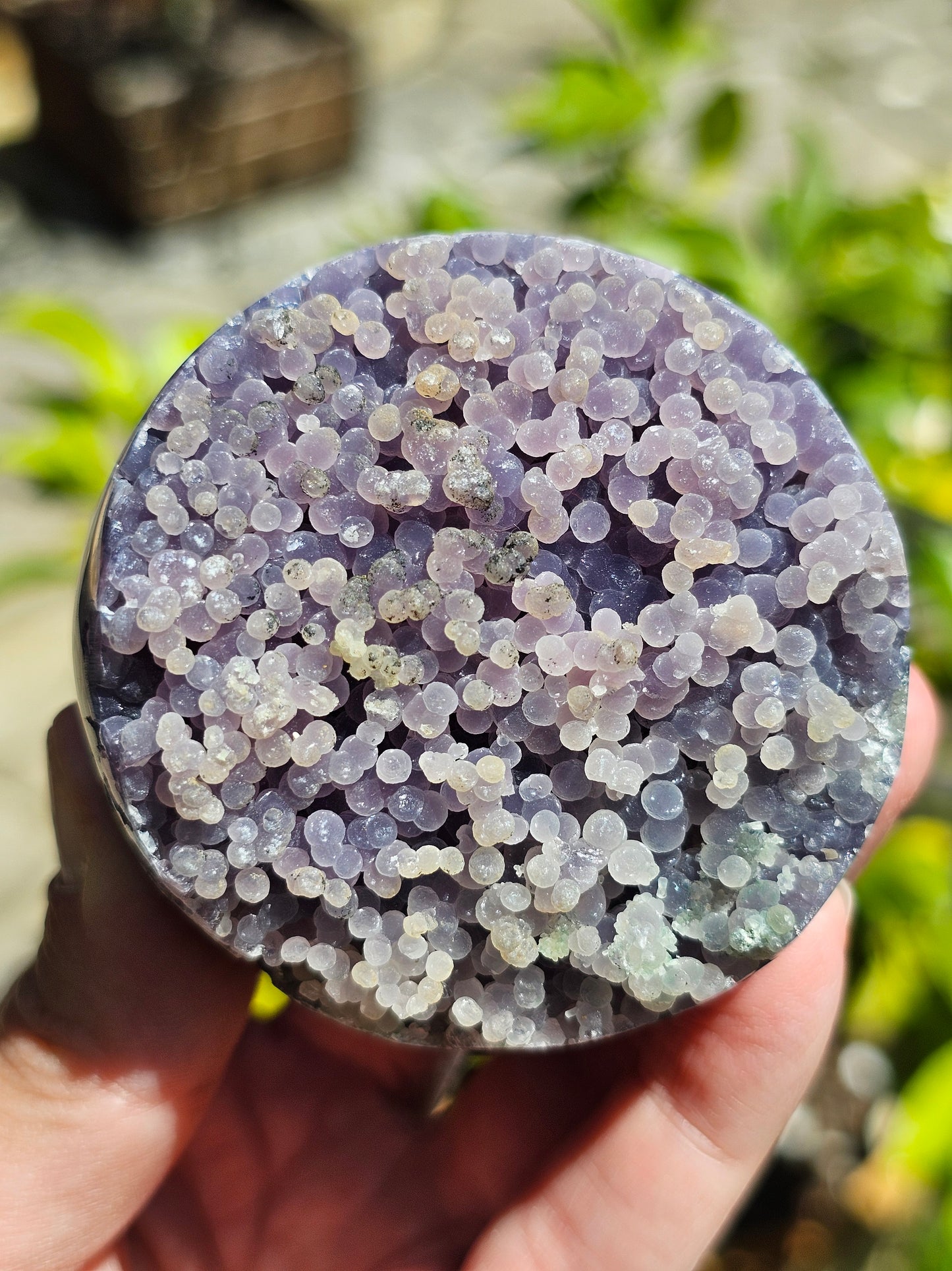 Sphère Agate grappe (calcédoine violette) AG4