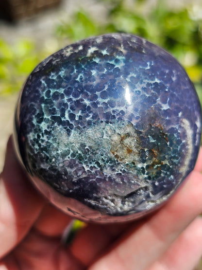 Sphère Agate grappe (calcédoine violette) AG4