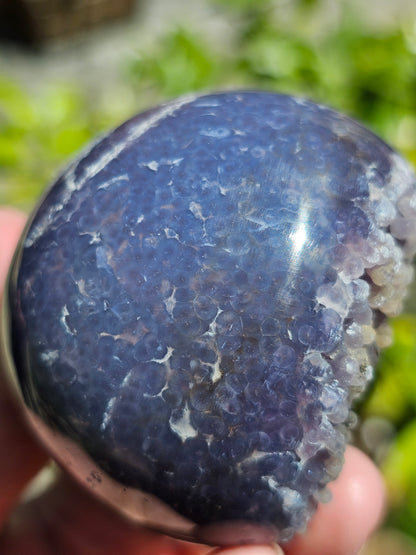 Sphère Agate grappe (calcédoine violette) AG4