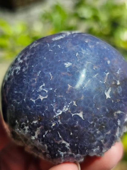 Sphère Agate grappe (calcédoine violette) AG4