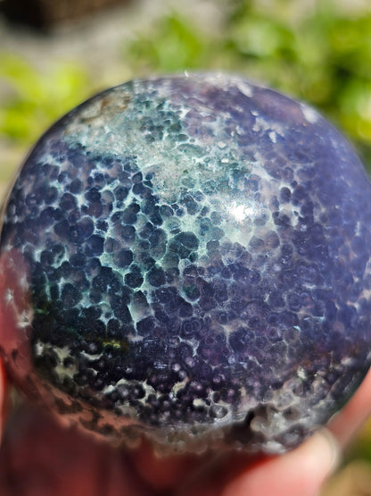 Sphère Agate grappe (calcédoine violette) AG4