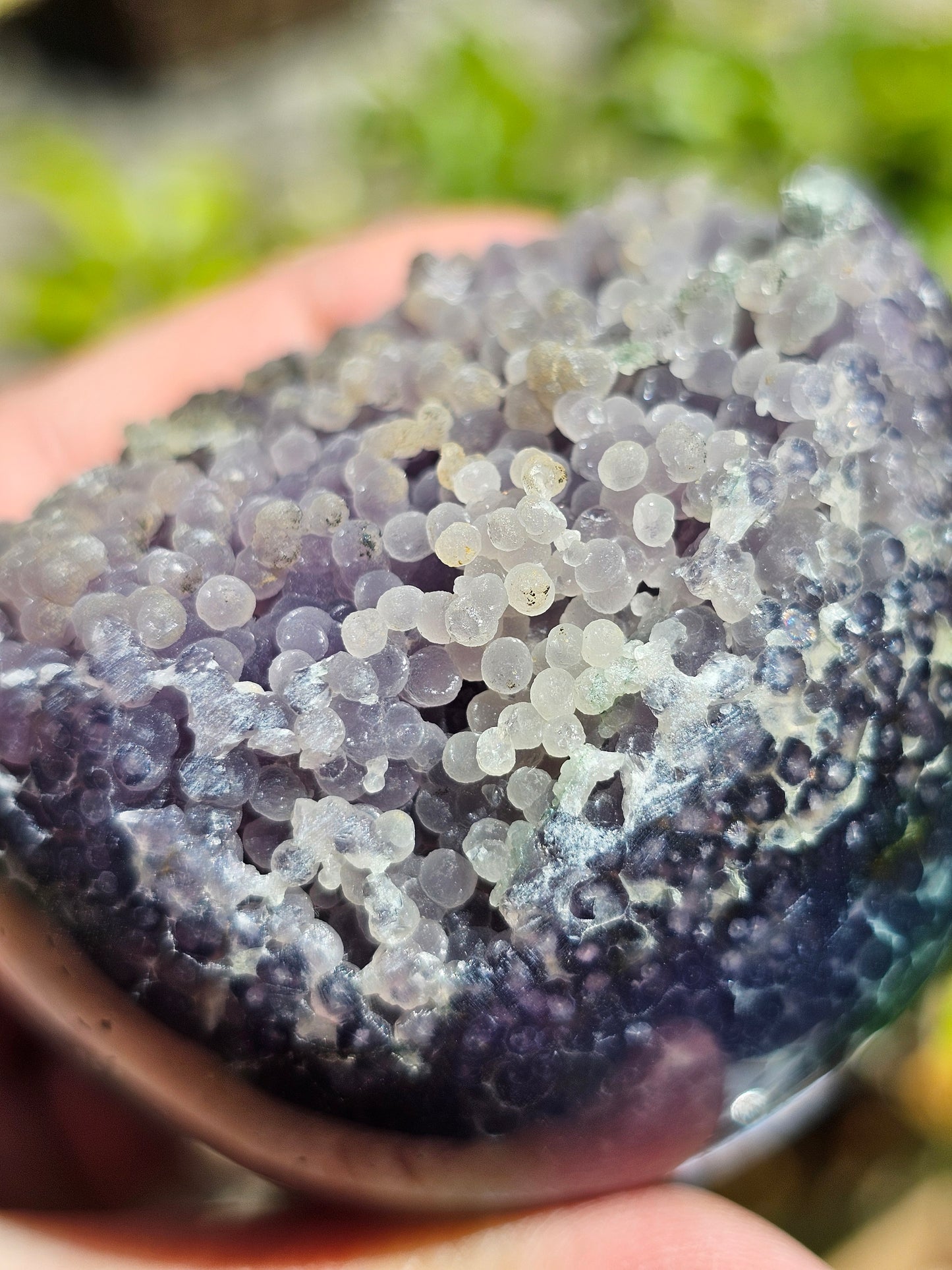 Sphère Agate grappe (calcédoine violette) AG4