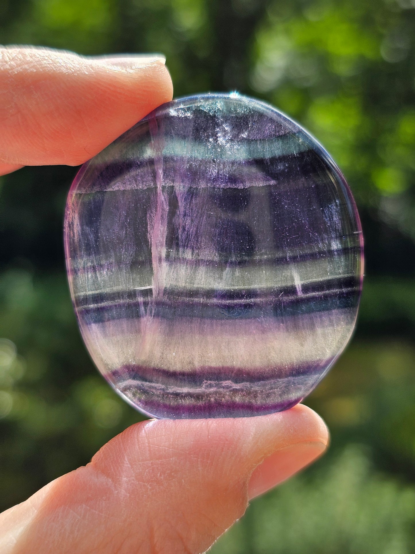 Galet plat de Fluorite (à choisir)