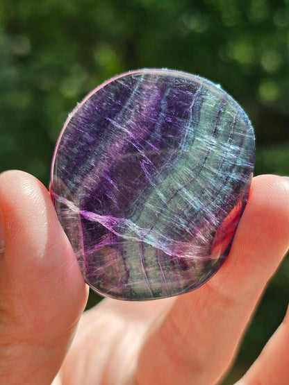 Galet plat de Fluorite (à choisir)