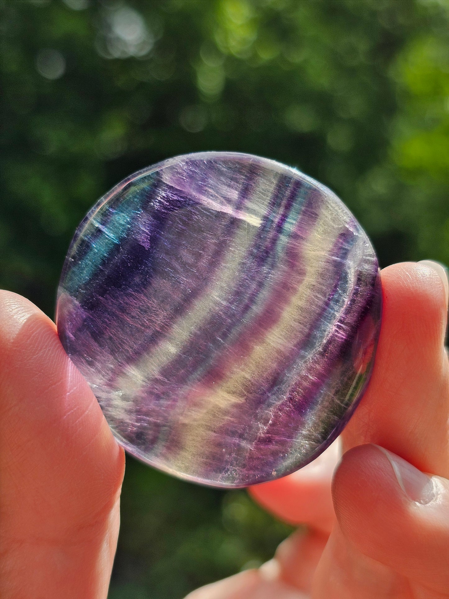 Galet plat de Fluorite (à choisir)