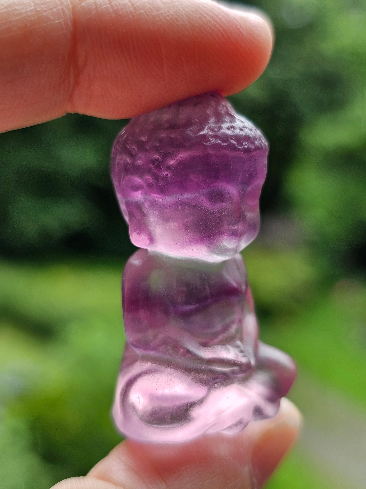 Bouddha Fluorite arc en ciel