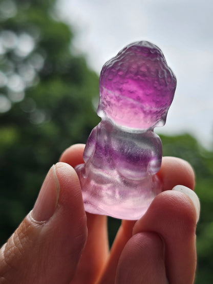 Bouddha Fluorite arc en ciel