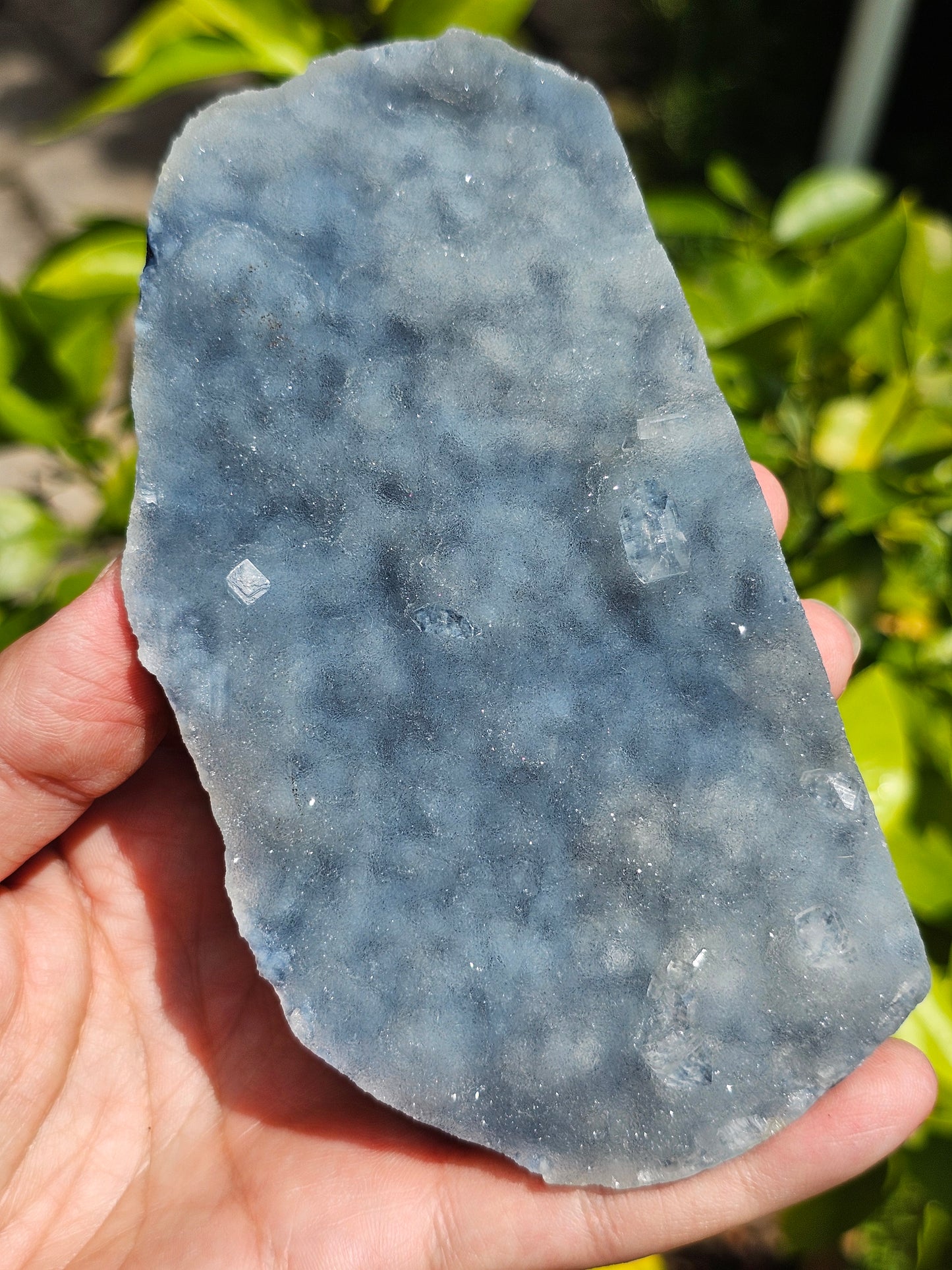 Apophyllite sur Calcédoine bleue AC4