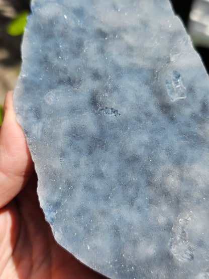 Apophyllite sur Calcédoine bleue AC4