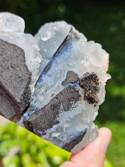 Apophyllite sur Calcédoine bleue AC6