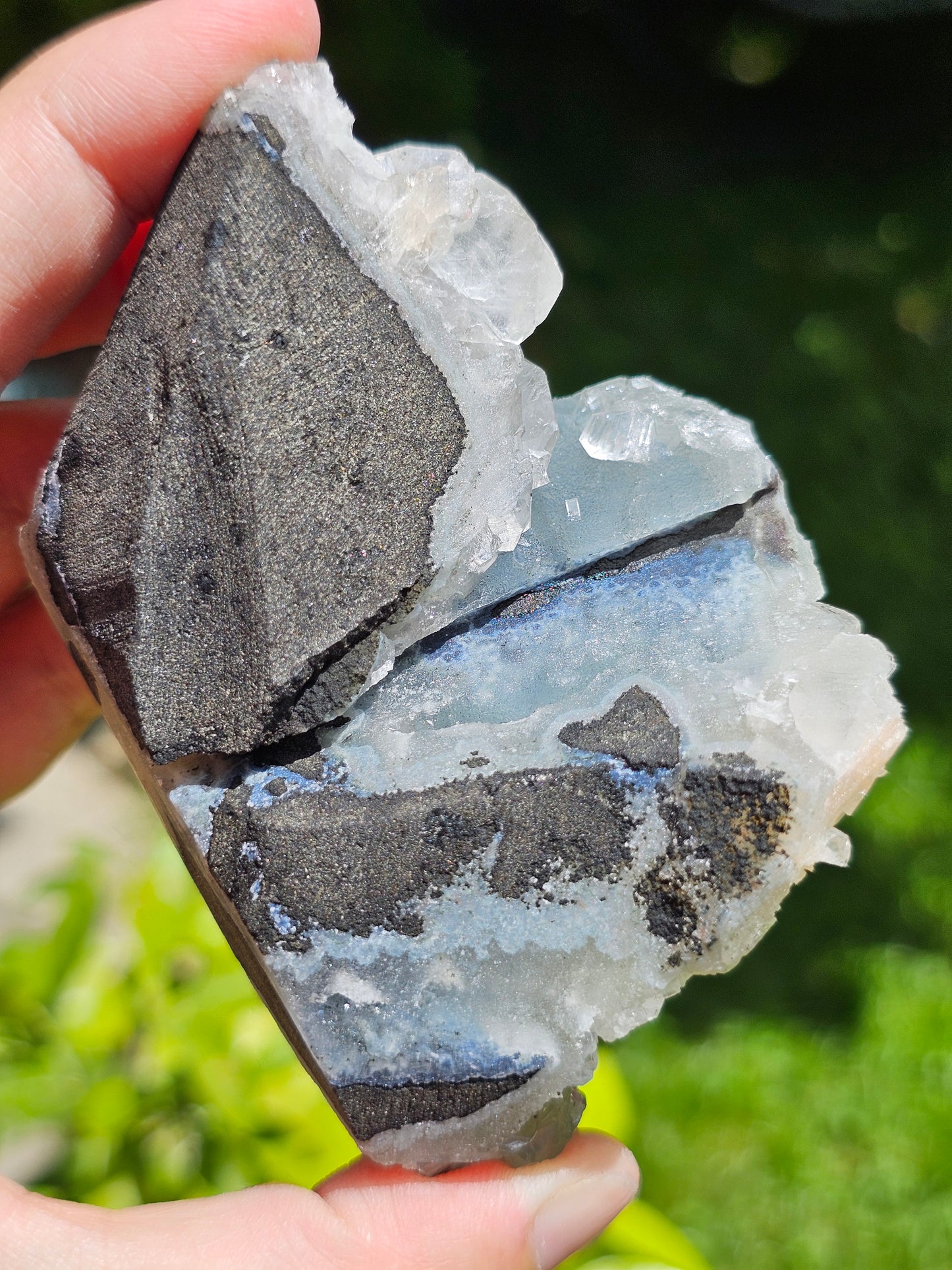 Apophyllite sur Calcédoine bleue AC6