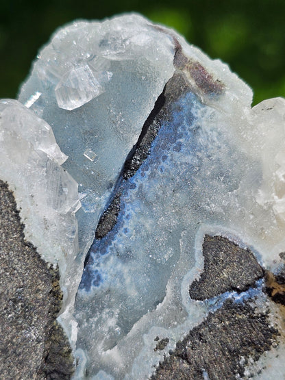 Apophyllite sur Calcédoine bleue AC6