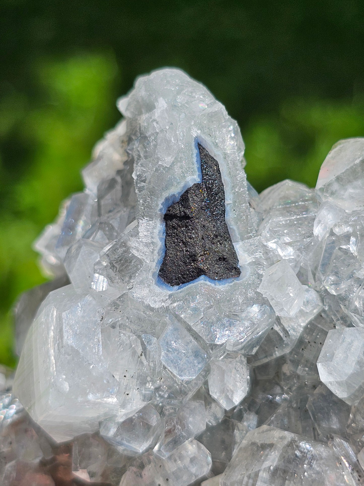 Apophyllite sur Calcédoine bleue AC6