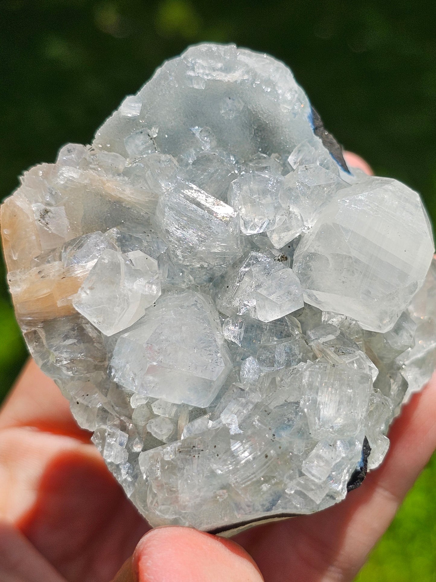 Apophyllite sur Calcédoine bleue AC6