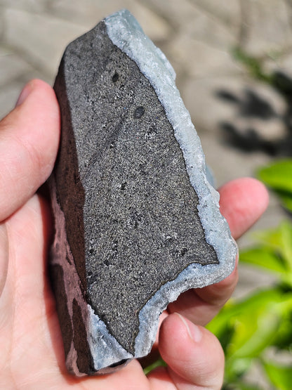 Apophyllite et Stilbite sur Calcédoine bleue AC7