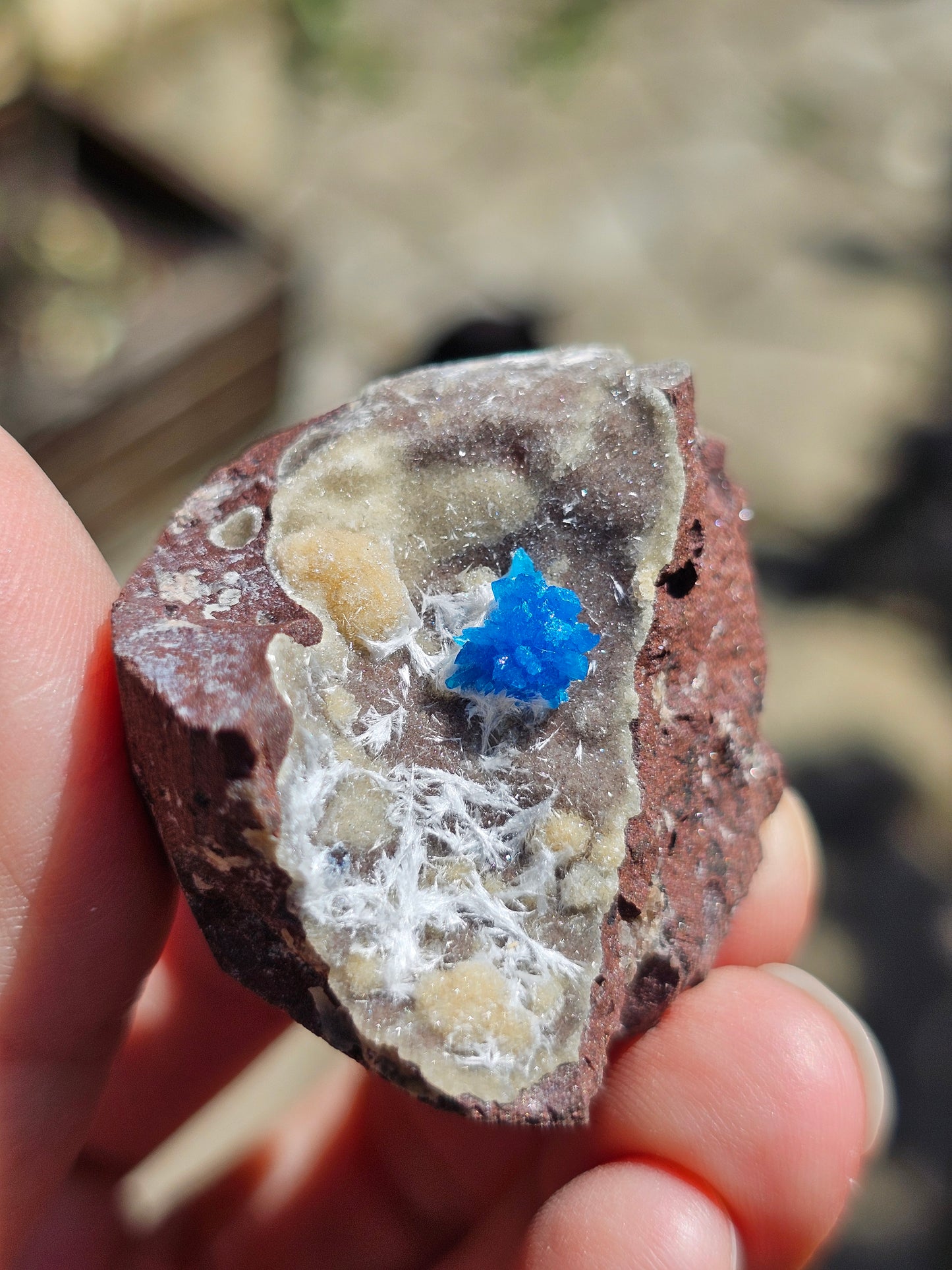 Cavansite sur Heulandite et Mordénite C5